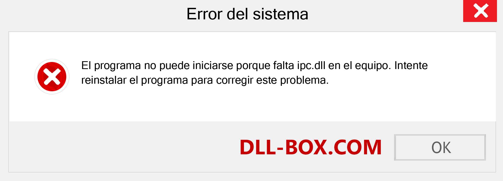 ¿Falta el archivo ipc.dll ?. Descargar para Windows 7, 8, 10 - Corregir ipc dll Missing Error en Windows, fotos, imágenes